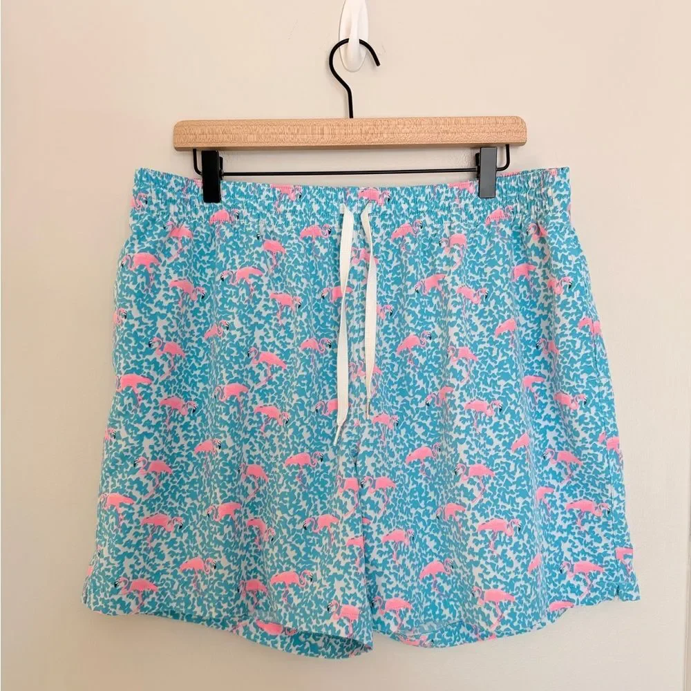 Chubbies The Domingos Are For Flamingos Lined Swim Trunks - Size 2XL